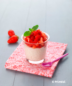 Recette bio priméal: Riz de camargue aux fraises