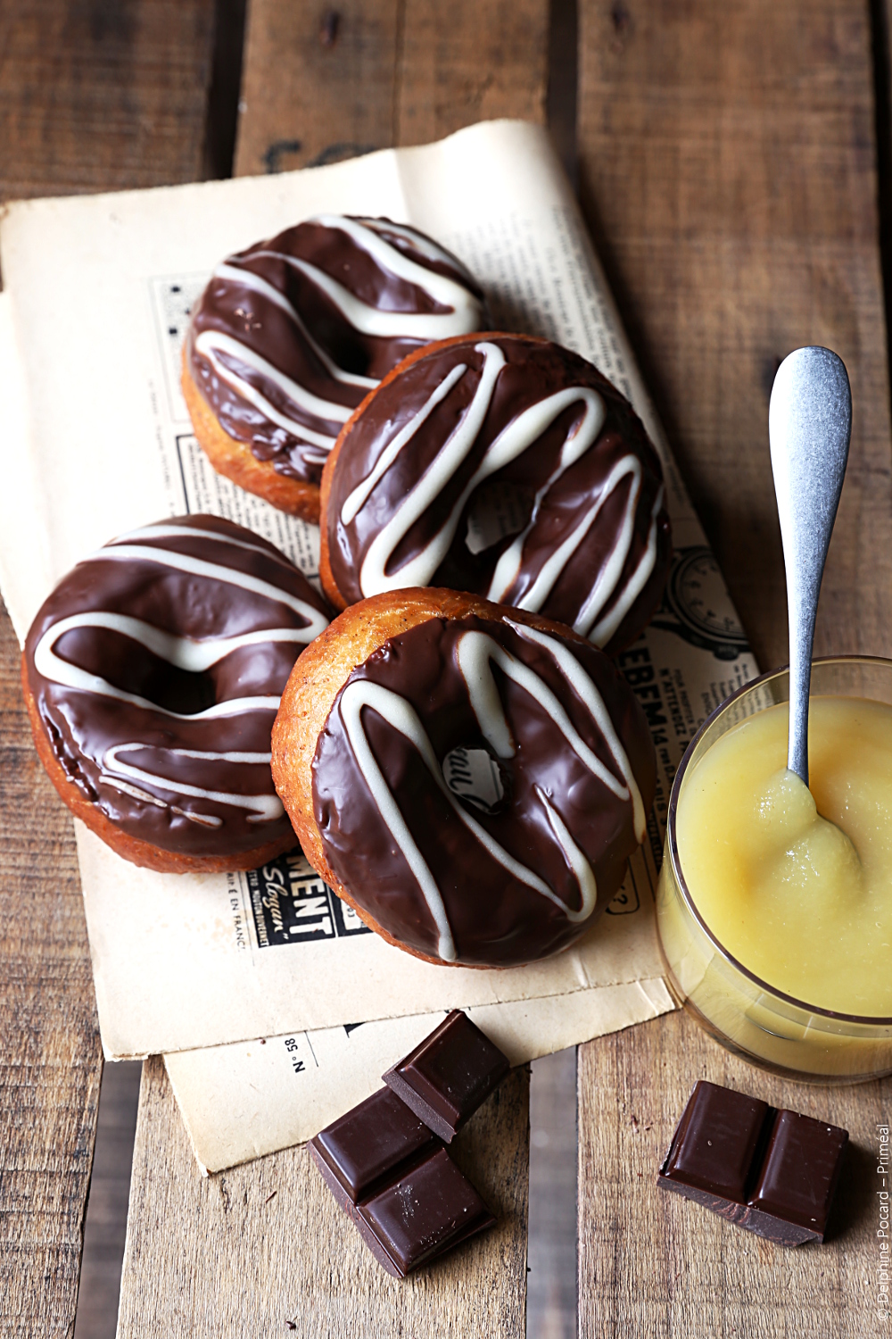 Recette végétarienne Donuts vegan, glaçage chocolat Primeal le