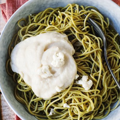 Spaghetti_quinoa_ail_persil_sauce_chou_fleur.